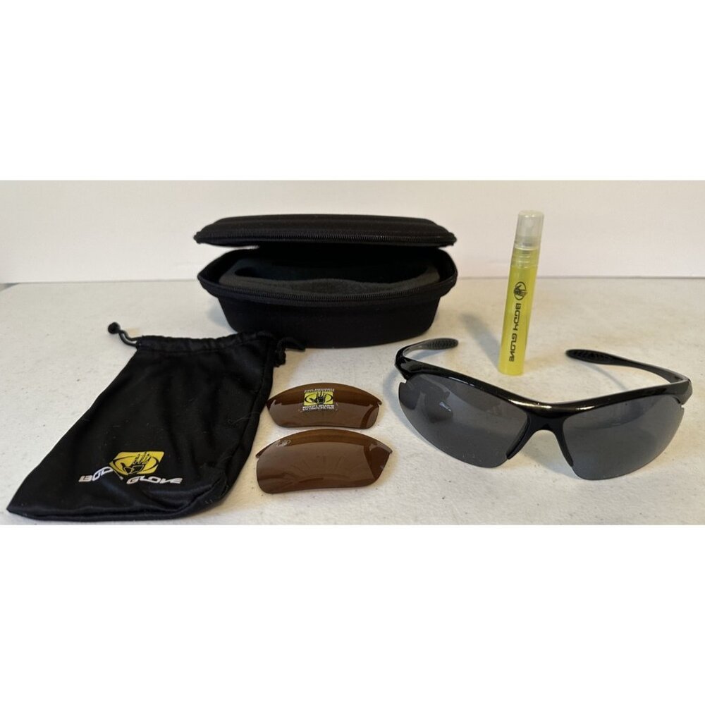 Body Glove sunglasses men Barley Cove wrap around half rim + ext Polarized case